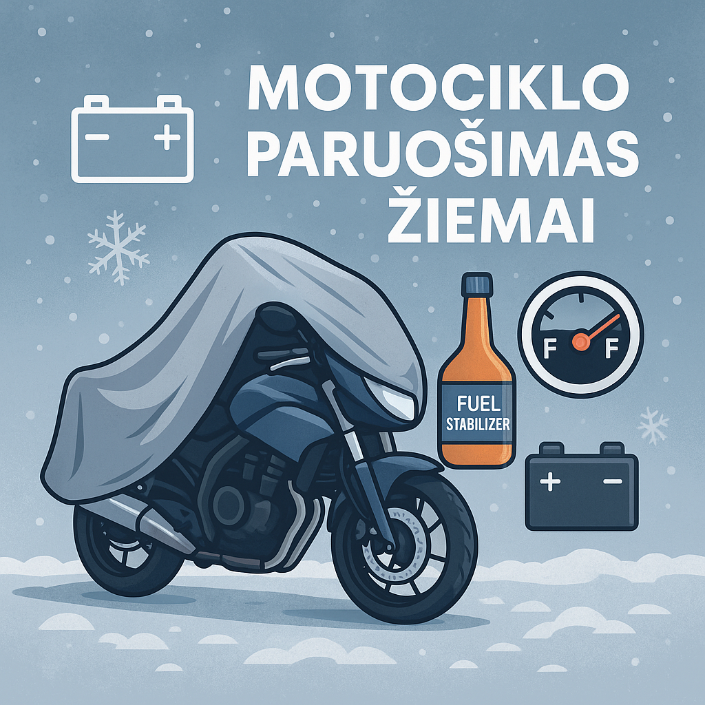 Motociklo paruošimas žiemai – pilnas gidas